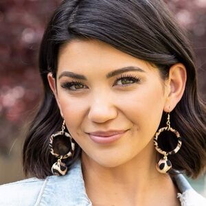 NEW Leopard Print Dangle Earrings